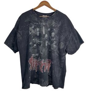 Slipknot All Hope is Gone Y2K Vintage All Over Print Graphic Band Tee Shirt